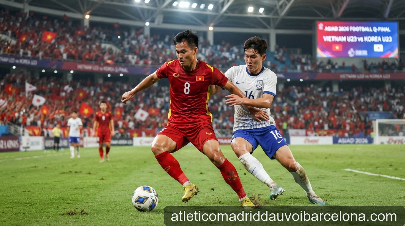 ASIAD 2026: U23 Việt Nam đối đầu U23 Hàn Quốc tại tứ kết – Thử thách cực đại